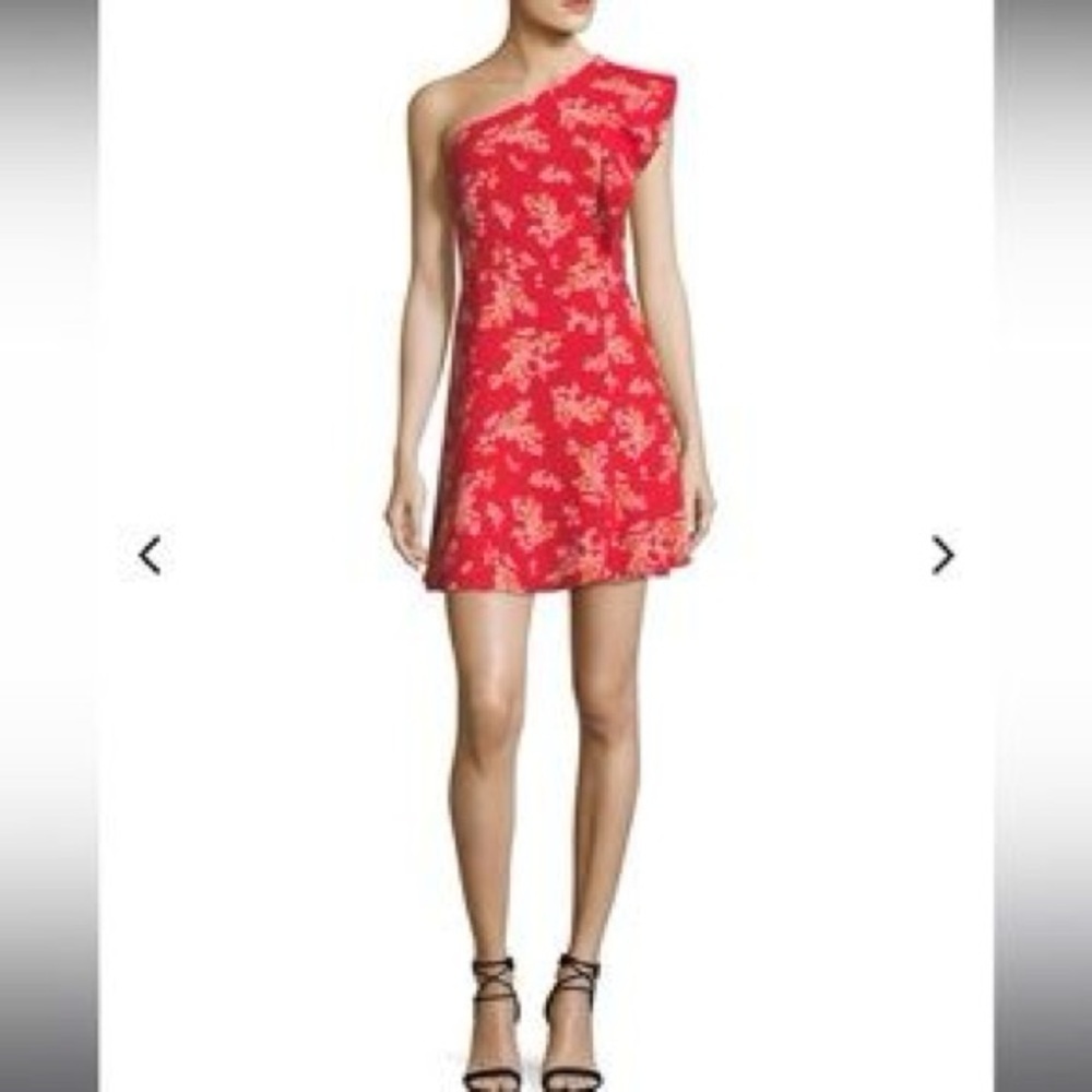 New 19 Cooper One Shoulder Ruffle Dress (D4)